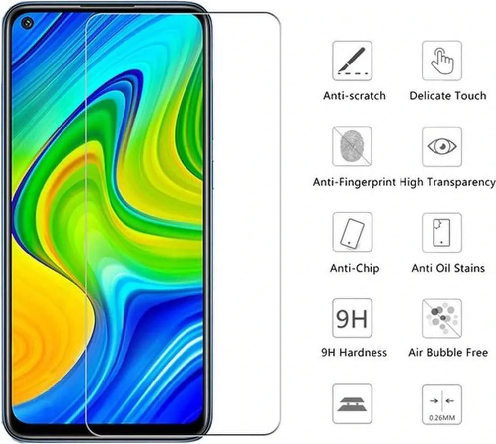 Xiaomi Redmi Note 9 Screenprotector Gehard 9H – Anti-kras – Tempered Glas – 2-Pack-Ilumina Benelux