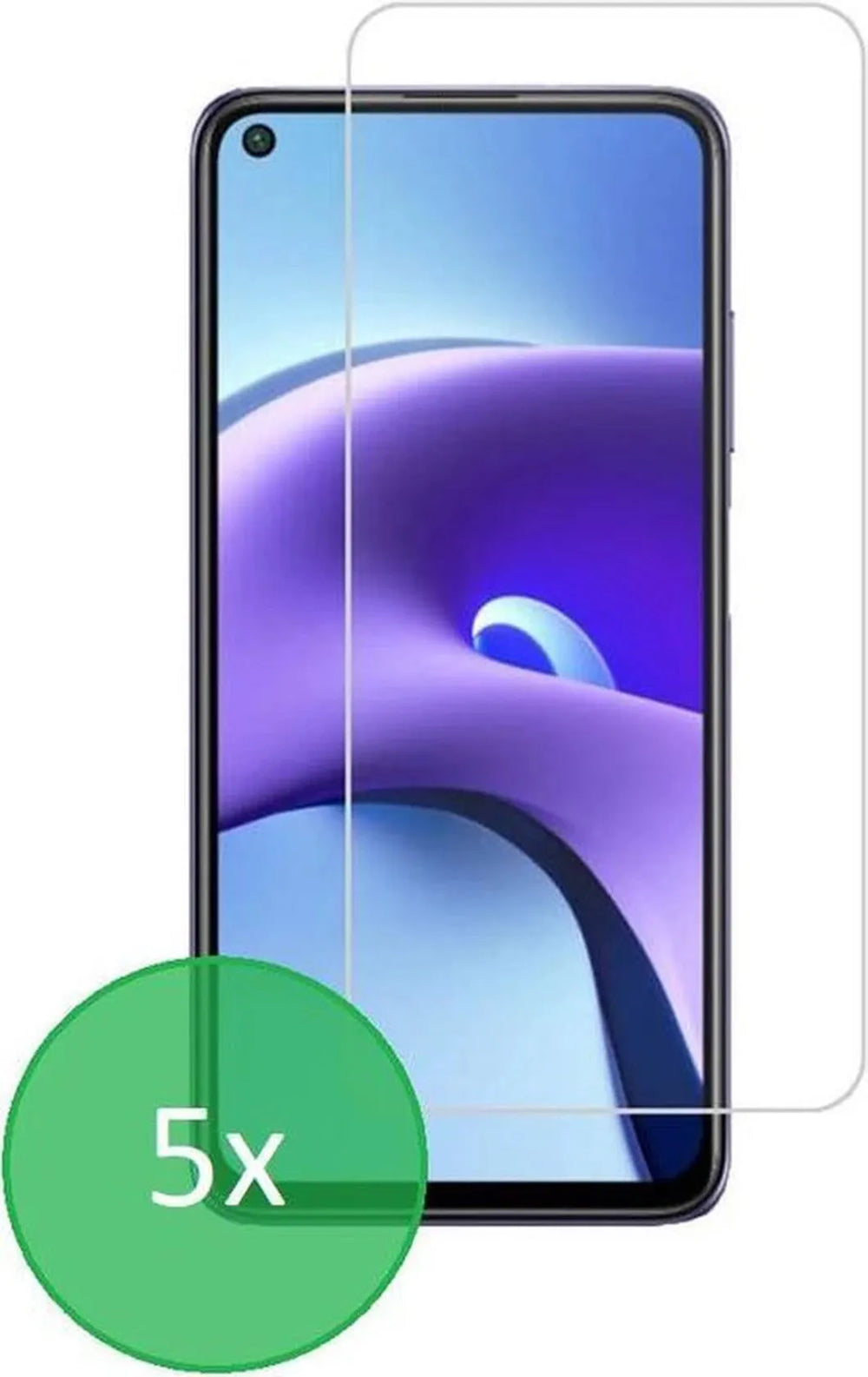 Xiaomi Redmi Note 9T/Note 9 5G Screenprotector Gehard 9H – Anti-kras – 5-Pack-Ilumina Benelux