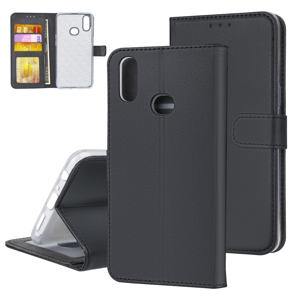 Zwart hoejse Samsung Galaxy A10s Book Case - Pasjeshouder - Magneetsluiting (A107F)-Hoesjes-Ilumina Benelux
