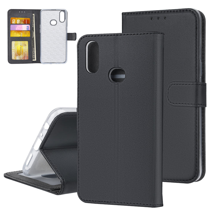 Zwart hoejse Samsung Galaxy A10s Book Case - Pasjeshouder - Magneetsluiting (A107F)-Hoesjes-Ilumina Benelux