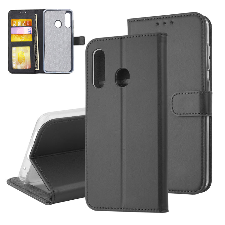 Zwart hoesje Samsung Galaxy M40 - Book Case - Pasjeshouder - Magneetsluiting (M405F)-Hoesjes-Ilumina Benelux