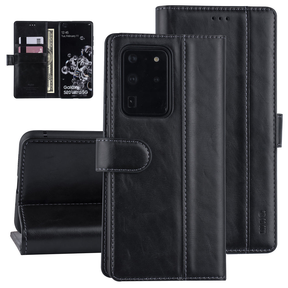 Zwart hoesje Samsung Galaxy S20 Ultra - Book Case - PU leather-Hoesjes-Ilumina Benelux