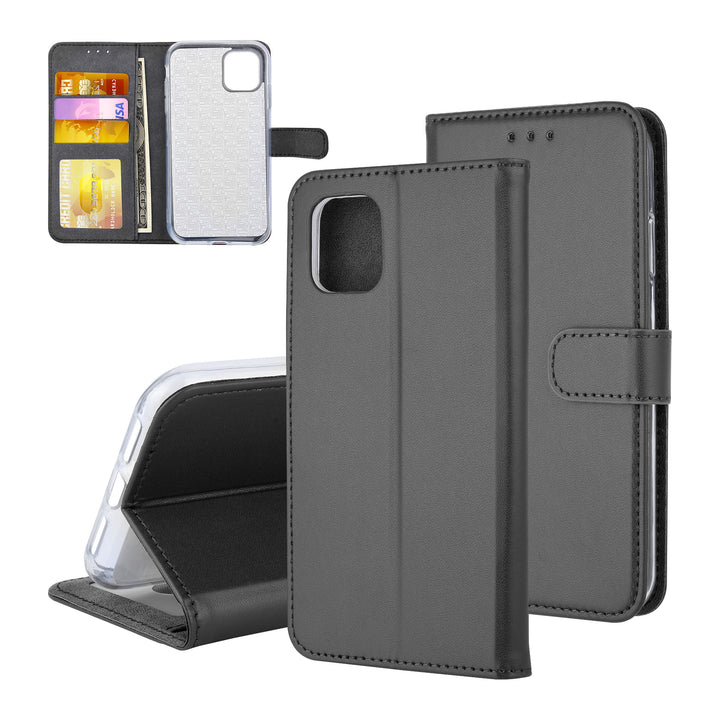 Zwart hoesje iPhone 11 Pro Max - Book Case - Pasjeshouder - Magneetsluiting-Hoesjes-Ilumina Benelux