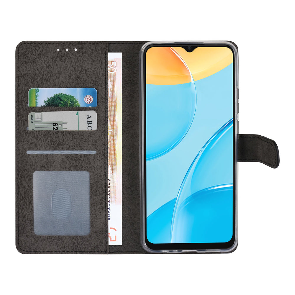 Zwart hoesje voor Oppo A15 - Book Case - Pasjeshouder - Magneetsluiting-Hoesjes-Ilumina Benelux