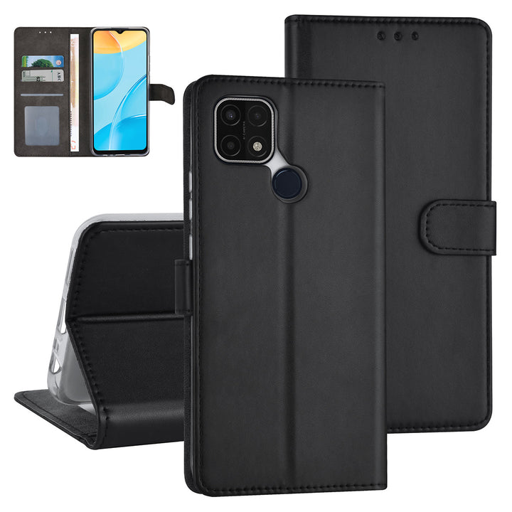 Zwart hoesje voor Oppo A15 - Book Case - Pasjeshouder - Magneetsluiting-Hoesjes-Ilumina Benelux