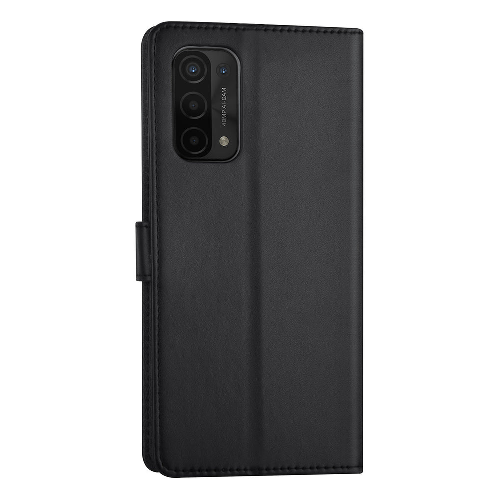 Zwart hoesje voor Oppo A54 5G & Oppo A74 5G - Book Case - Pasjeshouder - Magneetsluiting-Hoesjes-Ilumina Benelux