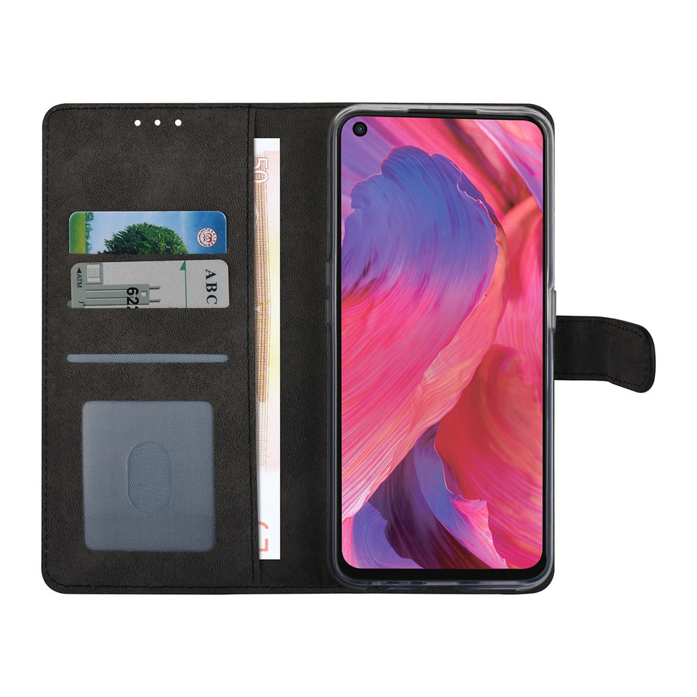 Zwart hoesje voor Oppo A74 5G & Oppo A54 5G - Book Case - Pasjeshouder - Magneetsluiting-Hoesjes-Ilumina Benelux