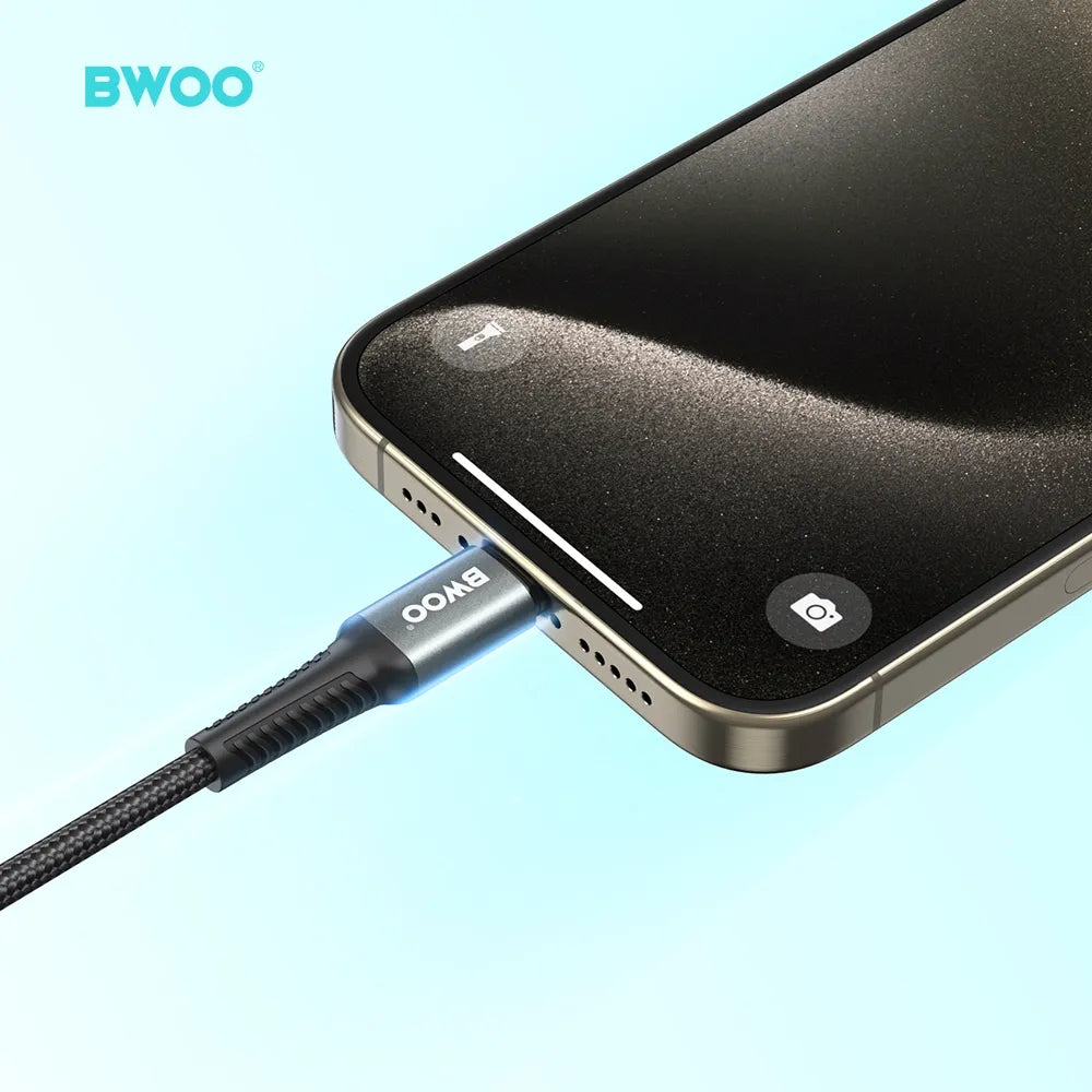 USB-C naar USB-C Kabel – 60W Power Delivery – 5A Snelladen – 2 Meter – Nylon Gevlochten – USB-C Oplaadkabe
