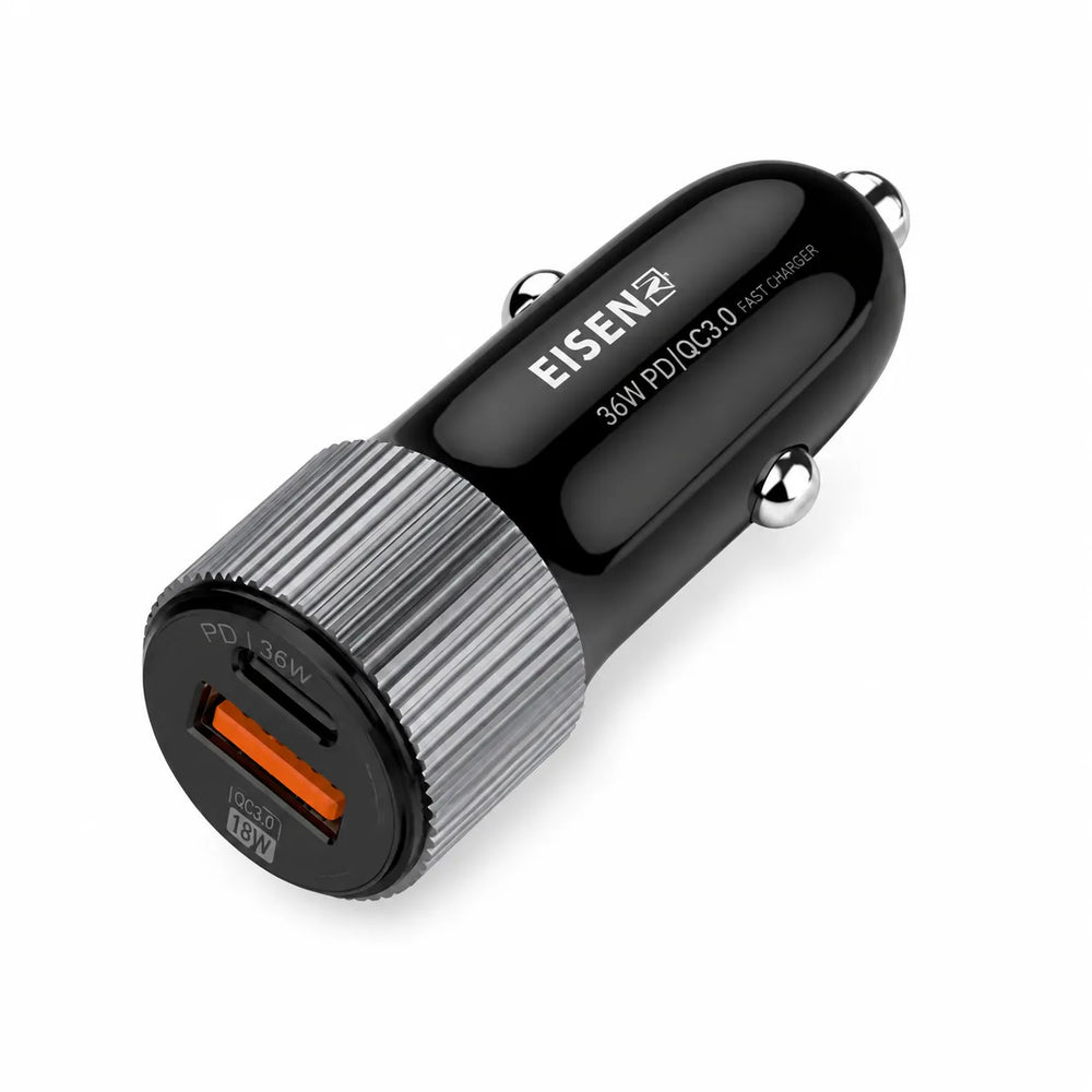 36W Dual USB Fast Car Charger USB-C PD & QC4+ Met USB-C Kabel-Ilumina Benelux