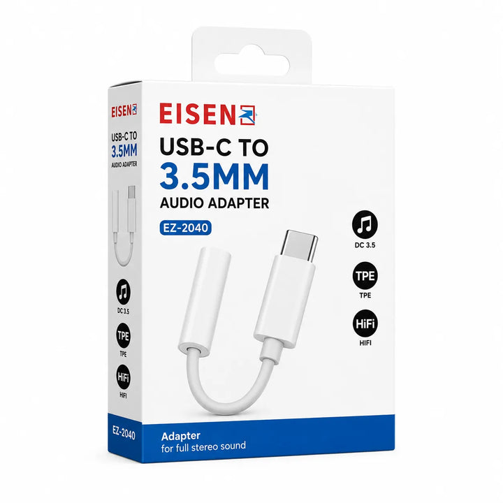 USB-C naar 3.5mm Jack Adapter – AUX naar USB-C – Audio Dongle met Microfoon Ondersteuning – Bellen & Muziek – Aluminium Behuizing – Nylon Kabel – Wit-Ilumina Benelux