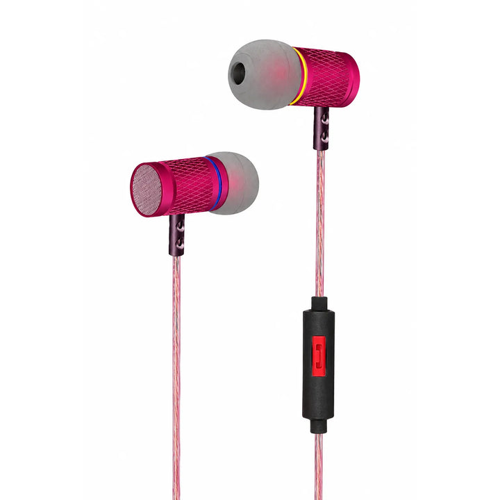 Mingge Mega Bass In-Ear Oordopjes met Microfoon – 3.5mm Stereo Headset – Roze-Ilumina Benelux