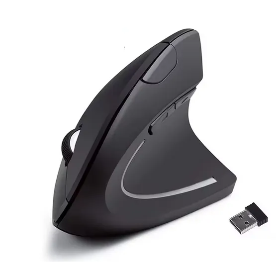 Ergonomische Draadloze Verticale Muis – Oplaadbaar – 6 Knoppen – 800/1200/1600 DPI – USB Ontvanger-Ilumina Benelux