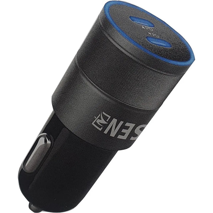 40W Dual USB-C Fast Charge Autolader PD Snellader Zwart-Ilumina Benelux