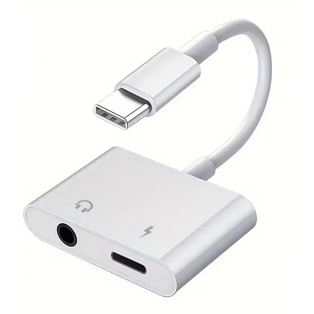 USB-C naar 3.5mm Jack + USB-C Opladen Adapter – AUX Audio Splitter – PD Snelladen – Bellen & Muziek Tegelijk-Ilumina Benelux