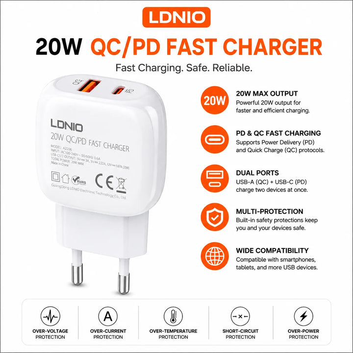 USB-C naar Lightning Kabel - PD Fast Charging - Snellaadkabel voor iPhone - USB-C Oplaadkabel - Geschikt voor iPhone 16 / 15 / 14 / 13 / 12-Ilumina Benelux