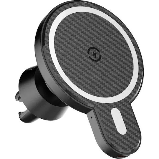 15W MagSafe Autohouder met Draadloos Opladen – Magnetische Telefoonhouder Auto – Dashboard & Ventilatierooster – 360° Draaibaar