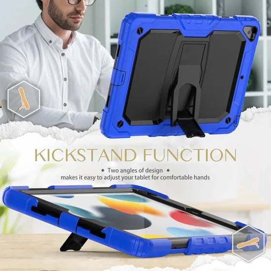 Apple iPad 10.2 (7/8/9e Gen) Tablethoes – Schokbestendig – Penhouder – Ingebouwde Screenprotector & Standaard – Blauw-Tablethoesjes-Ilumina Benelux