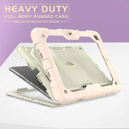 Apple iPad 10.2 (7/8/9e gen) Tablethoes – Schokbestendig – Penhouder – Ingebouwde Screenprotector – Standaard – Lichtroze-Tablethoesjes-Ilumina Benelux
