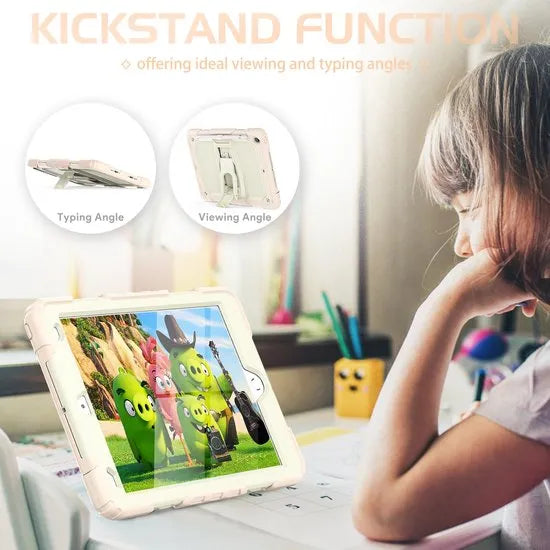 Apple iPad 10.2 (7/8/9e gen) Tablethoes – Schokbestendig – Penhouder – Ingebouwde Screenprotector – Standaard – Lichtroze-Tablethoesjes-Ilumina Benelux