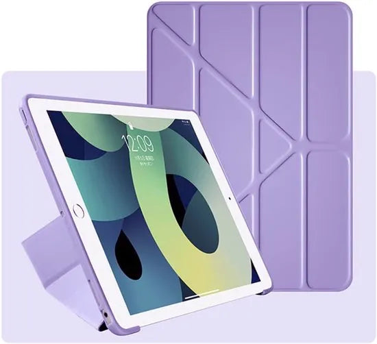 Apple iPad 10.2 Hoesjes (7/8/9) – Smartcover Tablethoes – Penhouder – Auto Sleep/Wake – Lila-Tablethoesjes-Ilumina Benelux