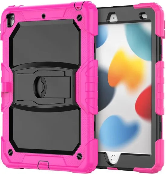 Apple iPad 10.2 Hoesjes (7e/8e/9e gen 2019-2021) – Schokbestendige Tablethoes – Penhouder – Screenprotector – Standaard – Roze-Tablethoesjes-Ilumina Benelux