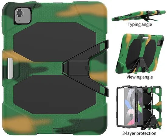 iPad Pro 11 inch (2020/2021/2022) Hoesjes – Heavy Duty Tablethoes – Schokbestendig – Kickstand Standfunctie – Camo-Tablethoesjes-Ilumina Benelux