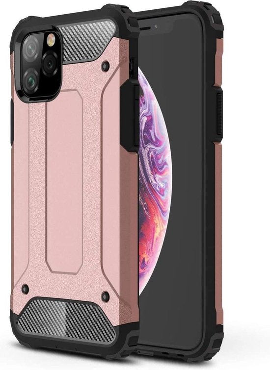 Apple iPhone 11 Hoesjes – Dual Layer Armor Backcover – Heavy Duty Schokbestendig – Roségoud-Ilumina Benelux