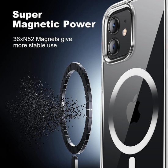 Apple iPhone 12 Pro Hoesjes – Doorzichtige Backcover – MagSafe Compatibel – Magnetisch – Transparant-Ilumina Benelux