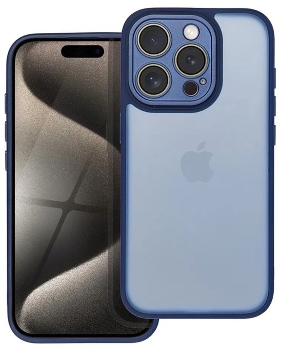 Apple iPhone 13 Hoesjes – Transparante Siliconen Backcover – Camera Bescherming – Blauw-Ilumina Benelux