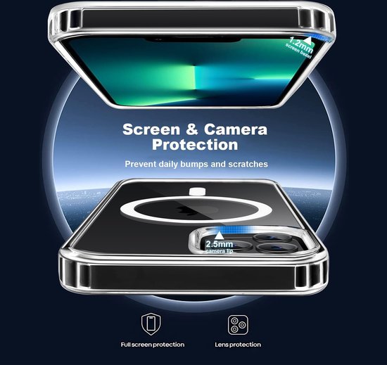 Apple iPhone 13 Pro Max Hoesjes – Transparante Backcover – MagSafe Compatibel – Magnetisch – Doorzichtig-Ilumina Benelux