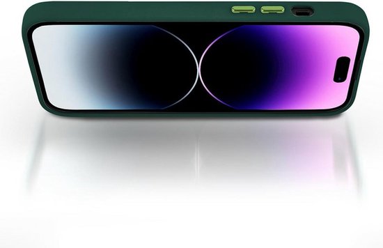 Apple iPhone 14 Hoesjes – Matte Armor Backcover – Schokbestendig – MagSafe – Groen-Ilumina Benelux