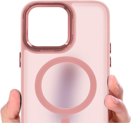 Apple iPhone 14 Hoesjes – Matte Armor Backcover – Schokbestendig – MagSafe – Roze-Ilumina Benelux