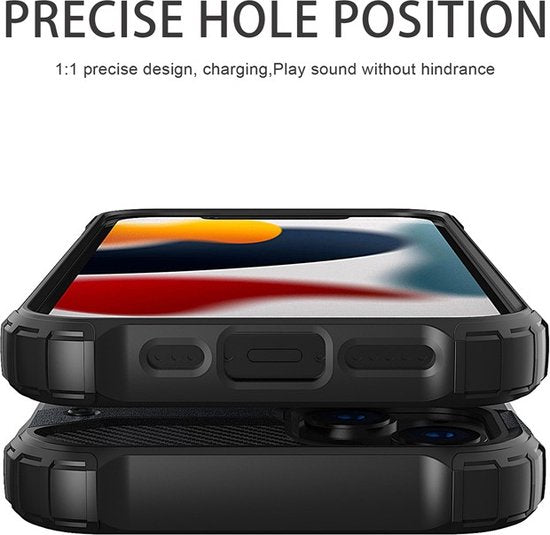 Apple iPhone 14 Plus Hoesjes – Dual Layer Armor Backcover – Heavy Duty – Schokbestendig – Blauw-Ilumina Benelux