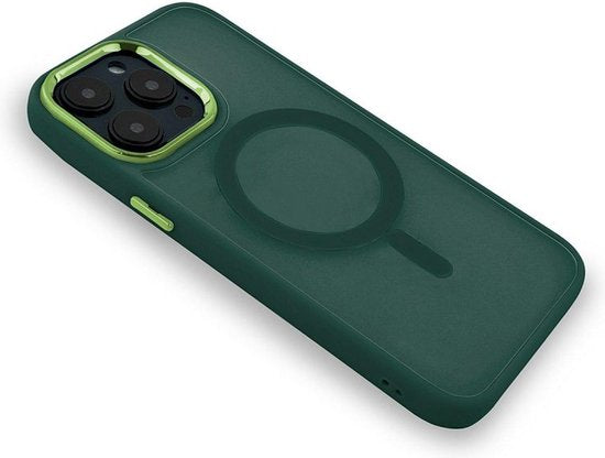 Apple iPhone 14 Pro Hoesjes – Matte Armor Backcover – Schokbestendig – MagSafe – Groen-Ilumina Benelux