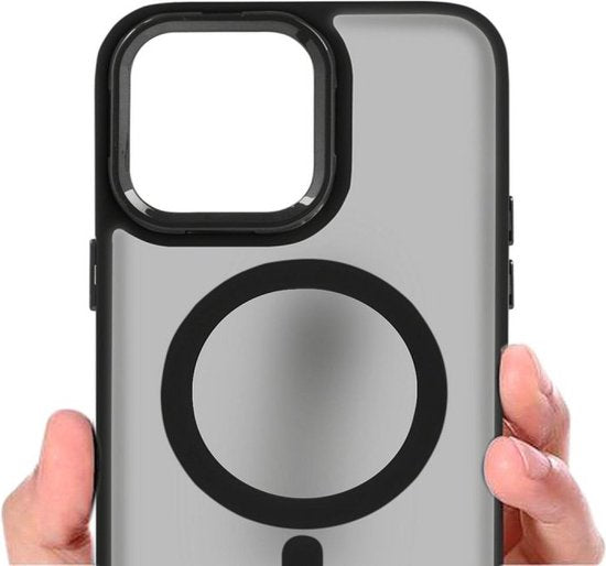 Apple iPhone 14 Pro Max Hoesjes – Matte Armor Backcover – Schokbestendig – MagSafe – Zwart-Ilumina Benelux