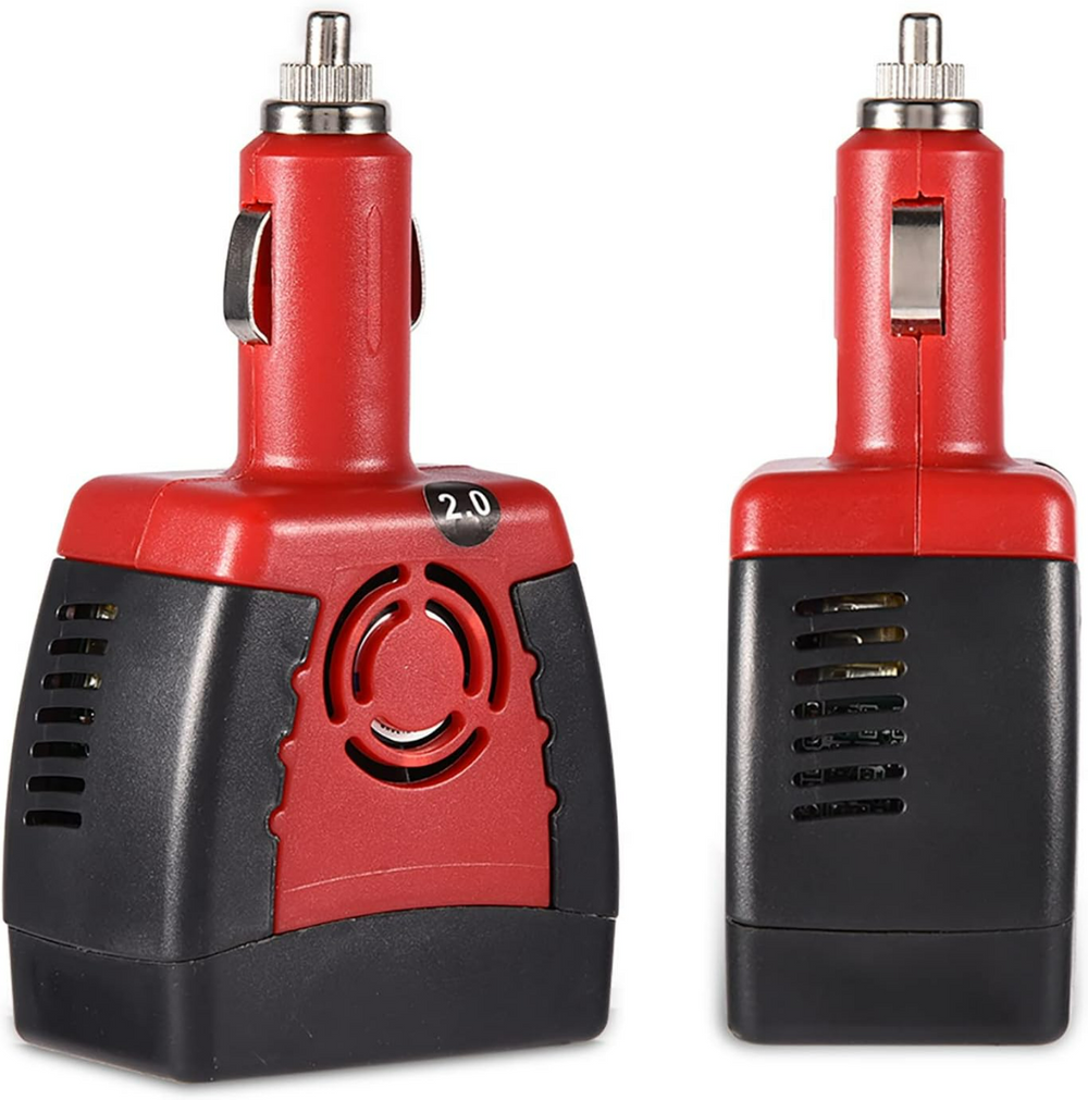 Auto omvormer 12V naar 220V – 150W Power Inverter – Stopcontact + USB – DC naar AC – Sigarettenaansteker Adapter – Zwart-Ilumina Benelux