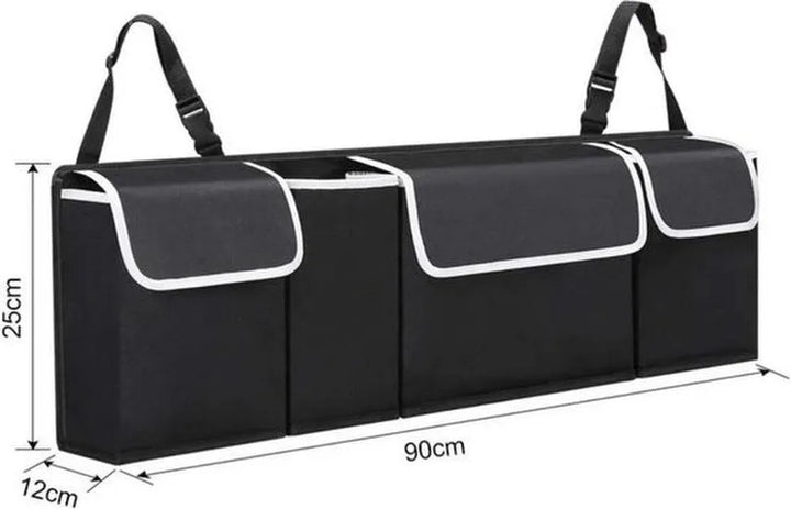 Auto organizer kofferbak – Hoge capaciteit opbergtas – Zetel pocket – Multi-use opbergdoos – Zwart-Auto-organizer-Ilumina Benelux