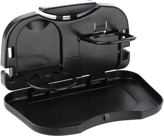 Autotafel achterbank – Opklapbare klaptafel – Drankhouder & opbergvak – Organizer tray – Zwart-Ilumina Benelux
