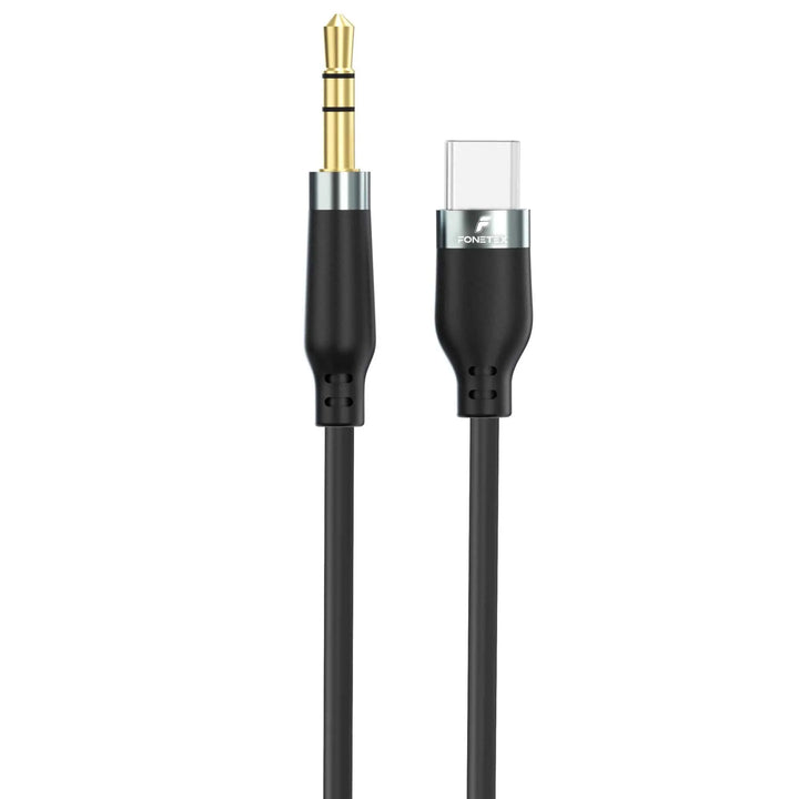 USB-C naar 3.5mm AUX Kabel – HiFi Audio Kabel – Geschikt voor USB-C Smartphones, Tablets en Laptops – 1 Meter – Zwart