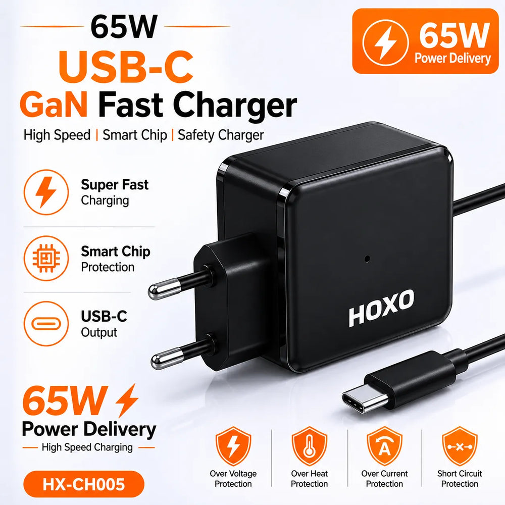 65W USB-C GaN Fast Charger met USB-C Kabel-Ilumina Benelux