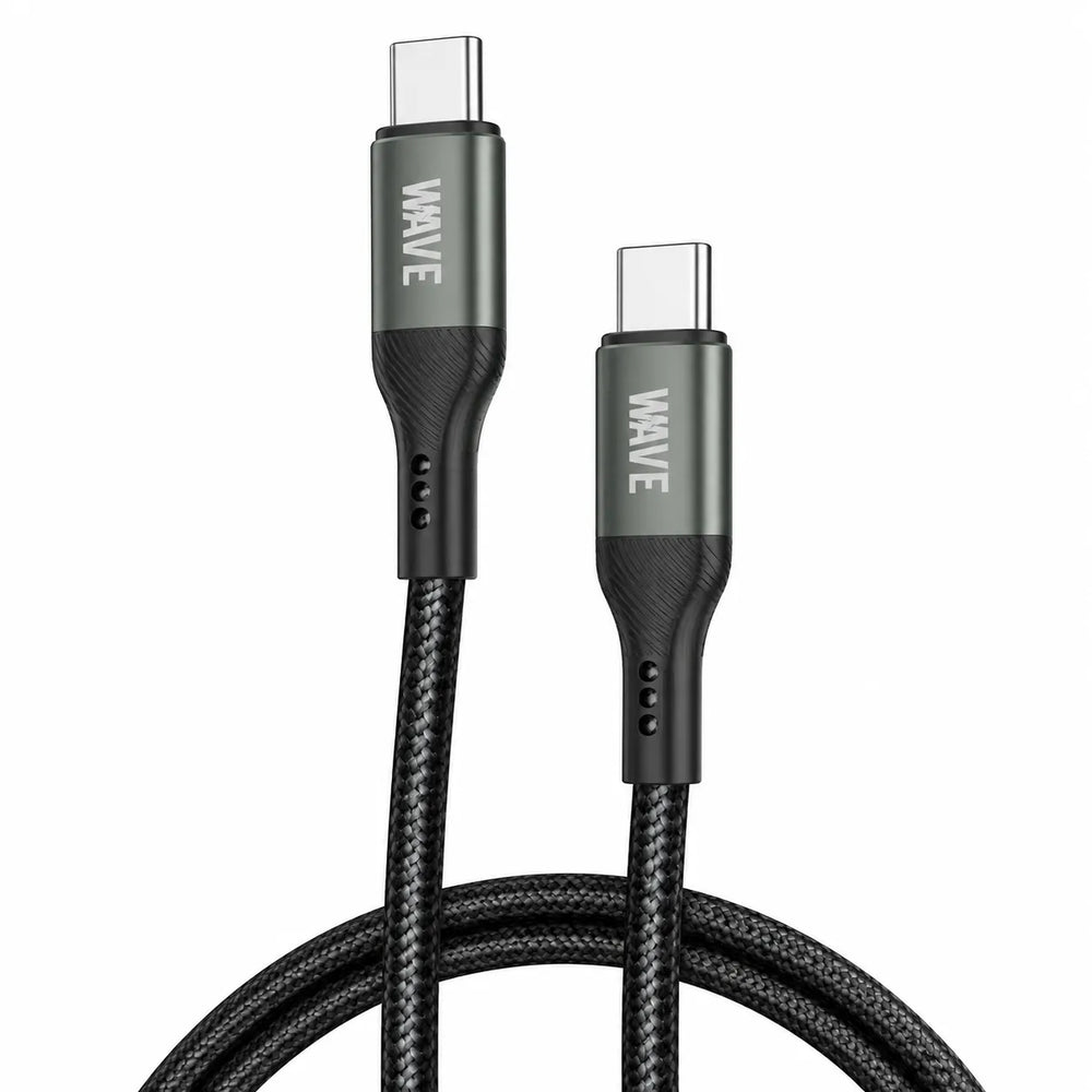 USB-C naar USB-C Kabel 100W Power Delivery 1 Meter Gevlochten Snellaadkabel Zwart-Ilumina Benelux