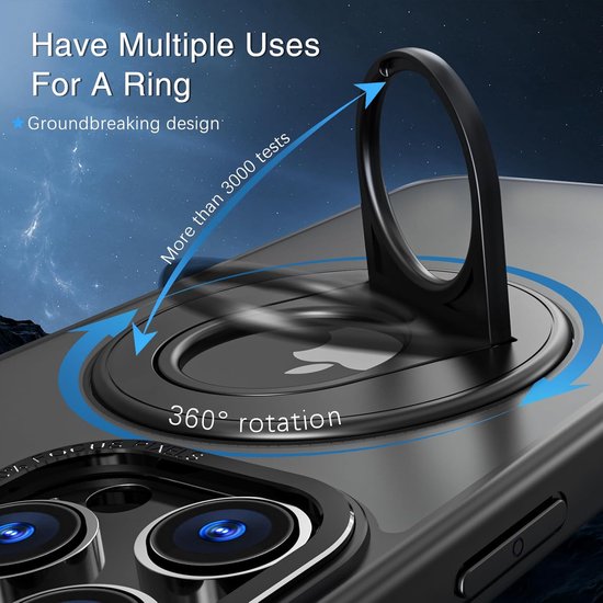 Backcover Met MagSafe Geschikt voor iPhone 14 Pro Max Hoesje - Zwart-Ilumina Benelux