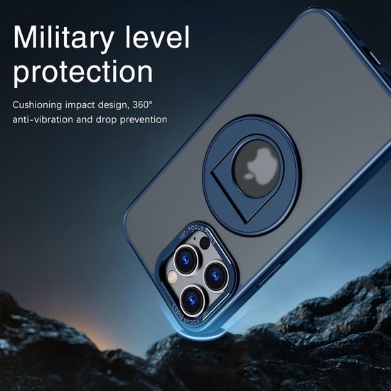 Backcover met magsafe iPhone 14 Hoesje - Blauw-Ilumina Benelux