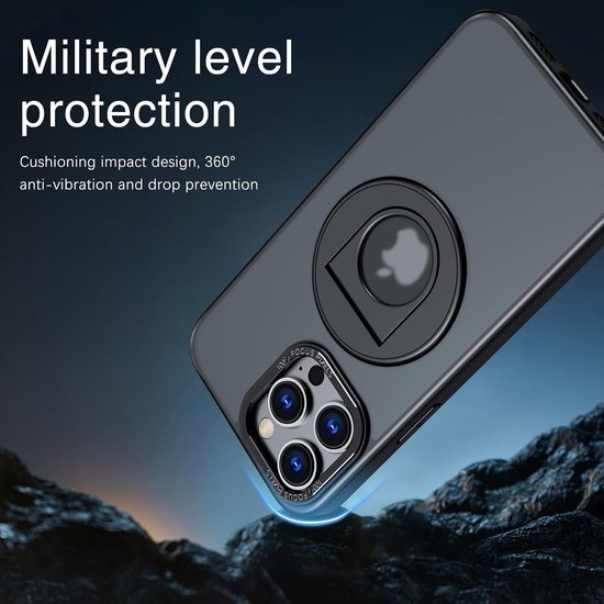 Backcover met magsafe iPhone 14 Pro Hoesje - Zwart-Ilumina Benelux