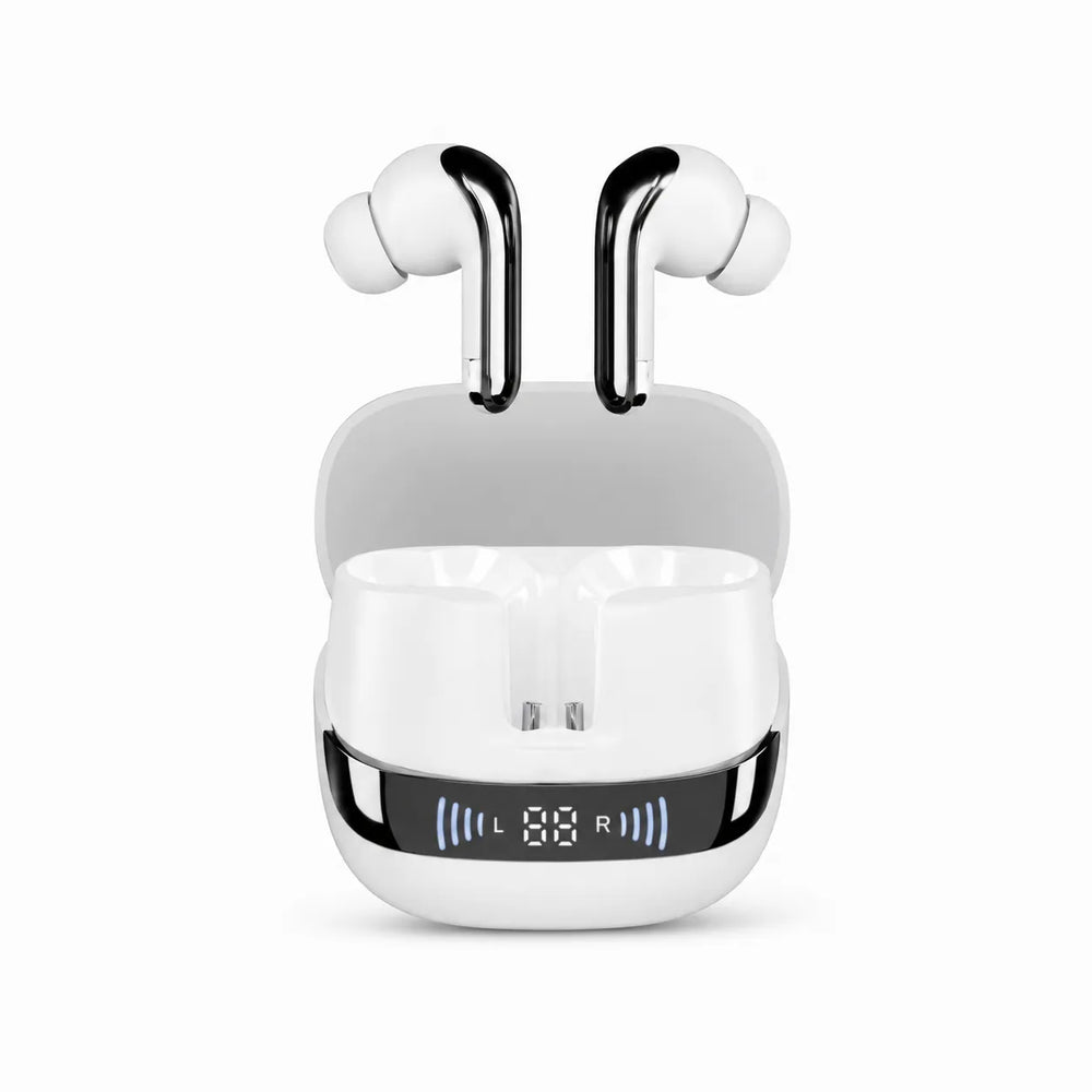 Draadloze Bluetooth Oordopjes met ENC – LED Display – True Wireless Earbuds – Wit-Ilumina Benelux