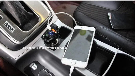 Bluetooth FM transmitter auto – LuxeBass HY-82 – Handsfree bellen – MP3 speler – USB autolader – AUX – TF kaart – Zwart-Ilumina Benelux