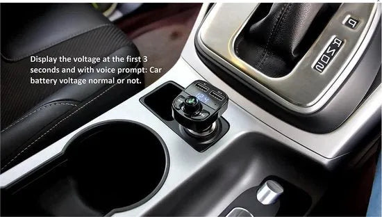 Bluetooth FM transmitter auto – LuxeBass HY-82 – Handsfree bellen – MP3 speler – USB autolader – AUX – TF kaart – Zwart-Ilumina Benelux
