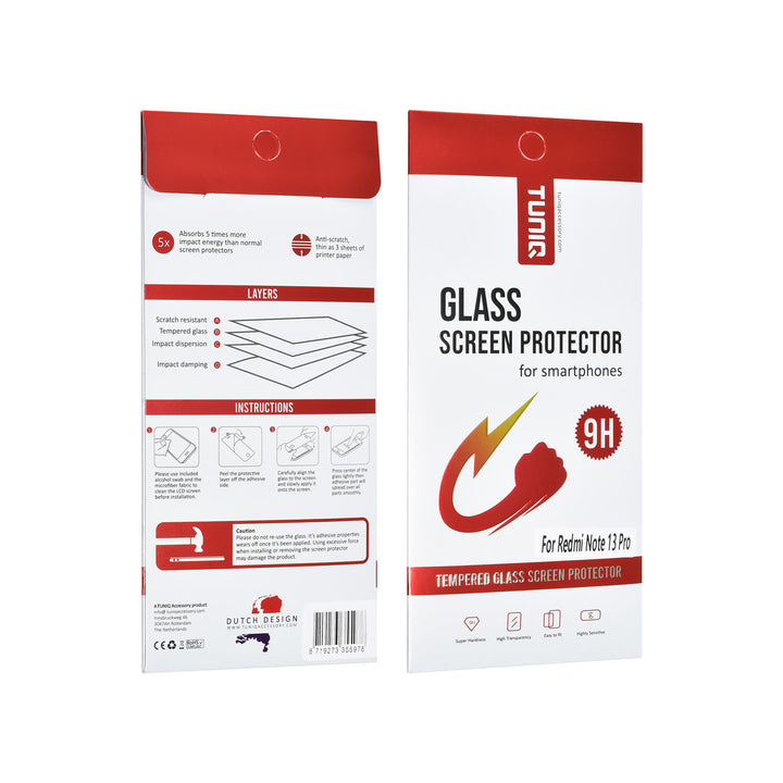 TUNIQ Xiaomi Redmi Note 13 Pro Screenprotector - Tempered Glass - Transparant-Screenprotectors-Ilumina Benelux