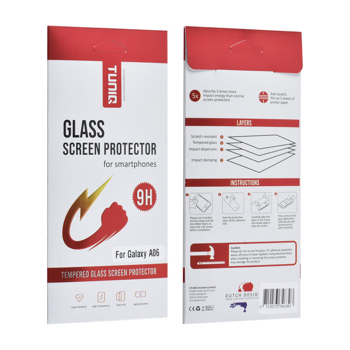 TUNIQ Samsung Galaxy A06 screenprotector - Tempered Glass-Screenprotectors-Ilumina Benelux