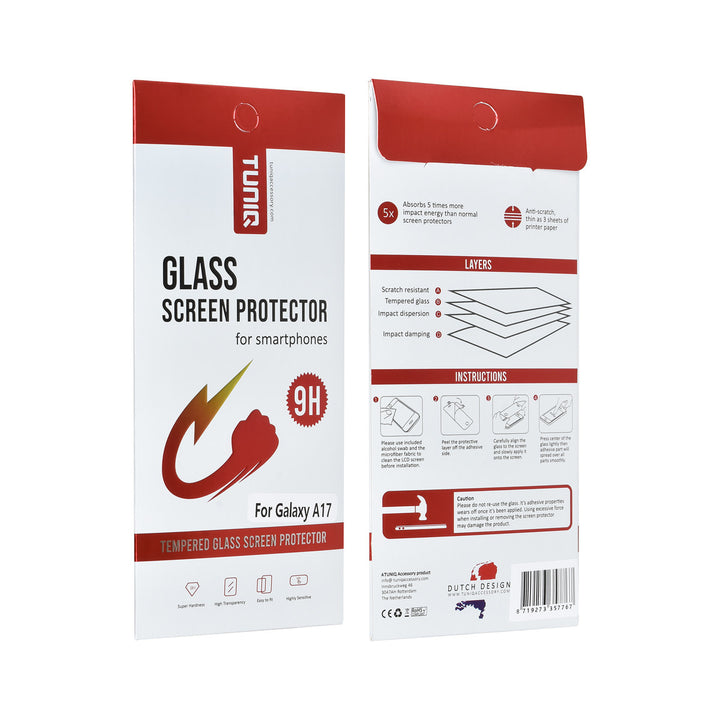TUNIQ Samsung Galaxy A17 Screenprotector - Tempered glass - Transparant-Screenprotectors-Ilumina Benelux